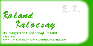 roland kalocsay business card